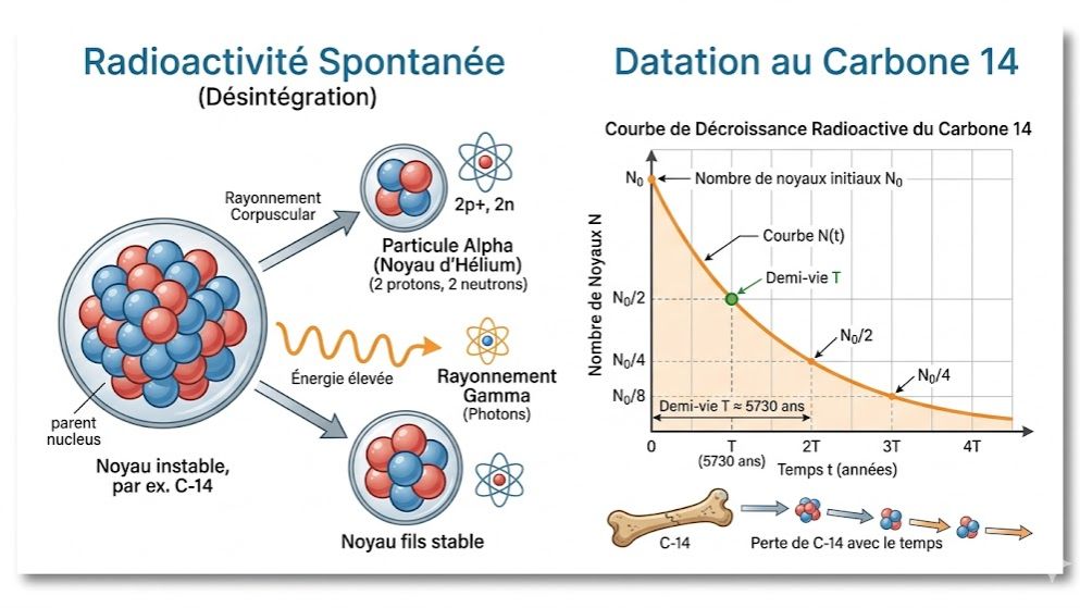 Radioactivité et Réactions Nucléaires Spontanées  (Physique-Chimie Terminale C & D - CI)