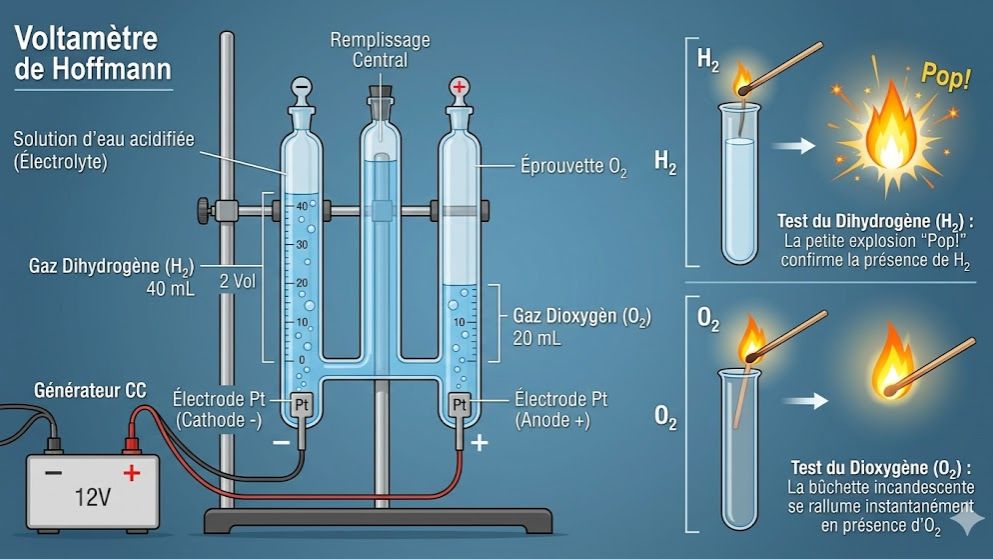 Physique-Chimie (3ème): Électrolyse et Synthèse de l'Eau ( La Décomposition et la Recomposition de la Matière ).