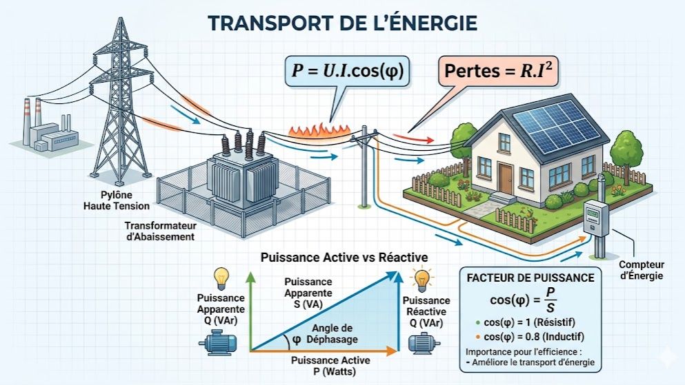 Puissance et Énergie en Courant Alternatif  (Physique-Chimie Terminale C & D - CI)