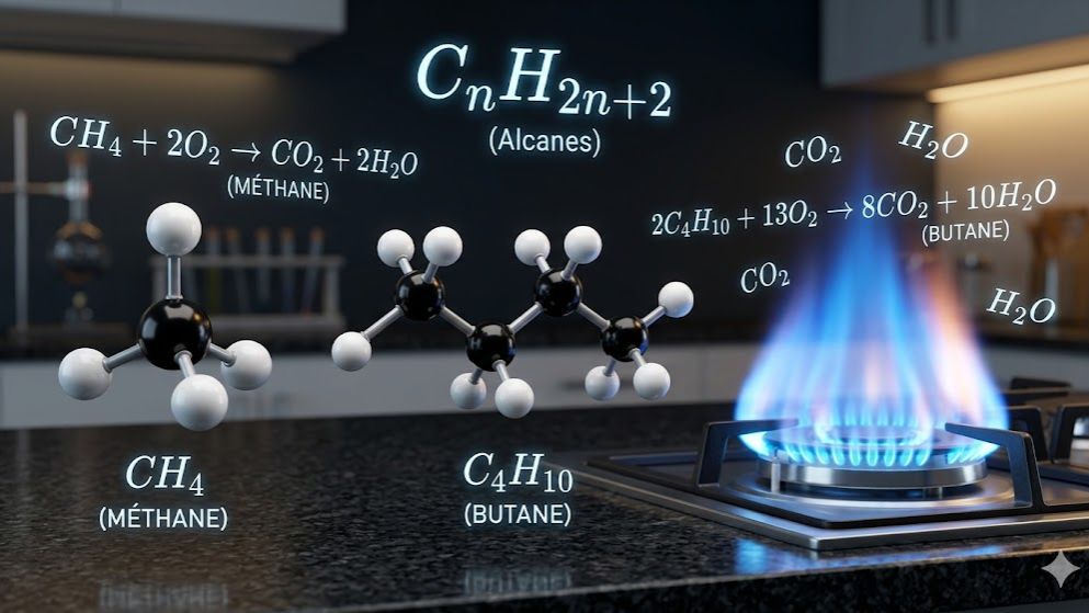 Physique-Chimie (3ème): Les Alcanes ( Structure, Nomenclature et Combustion )
