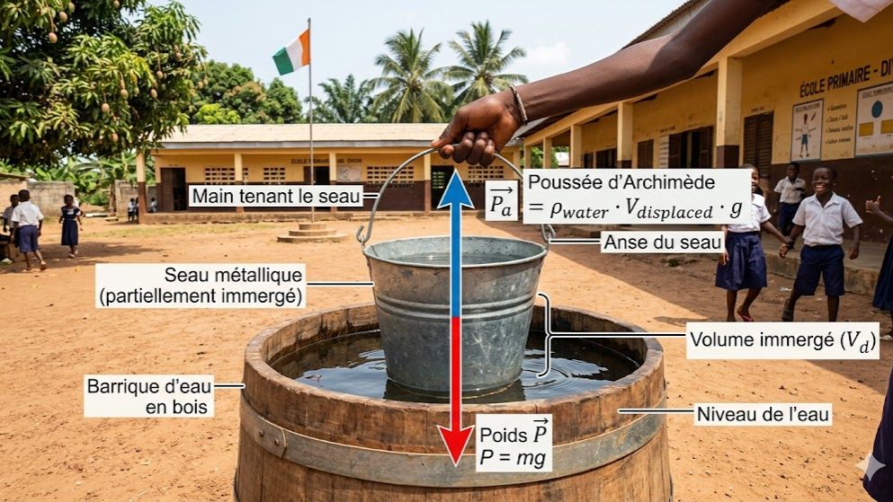 Physique-Chimie (3ème): La Poussée d'Archimède : Pourquoi les objets semblent-ils plus légers dans l'eau ?