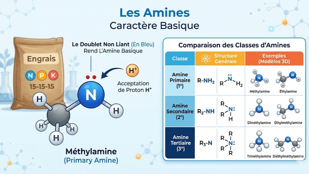 Tout savoir sur les Amines  (Physique-Chimie Terminale C & D - CI)