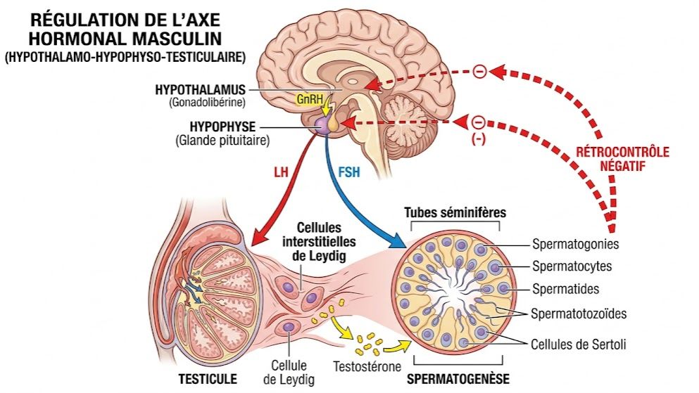 Le fonctionnement des organes sexuels chez l'homme : Spermatogenèse et Régulation Hormonale (SVT Terminale D & C)