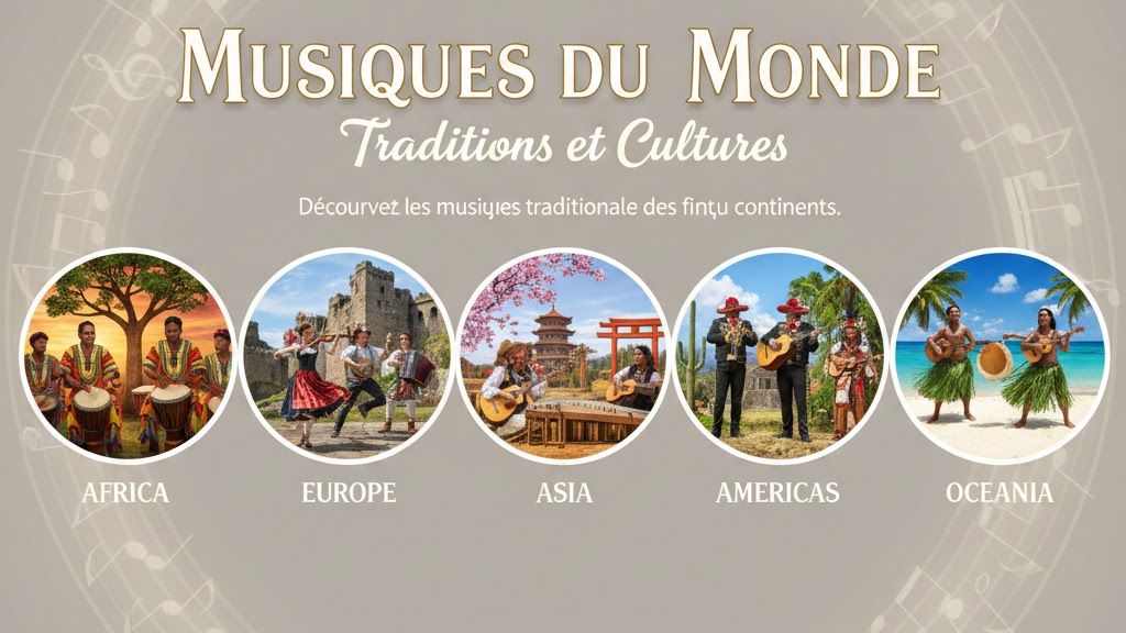 Musiques du Monde : Quiz sur les Traditions, les Instruments et les Rythmes des 5 Continents