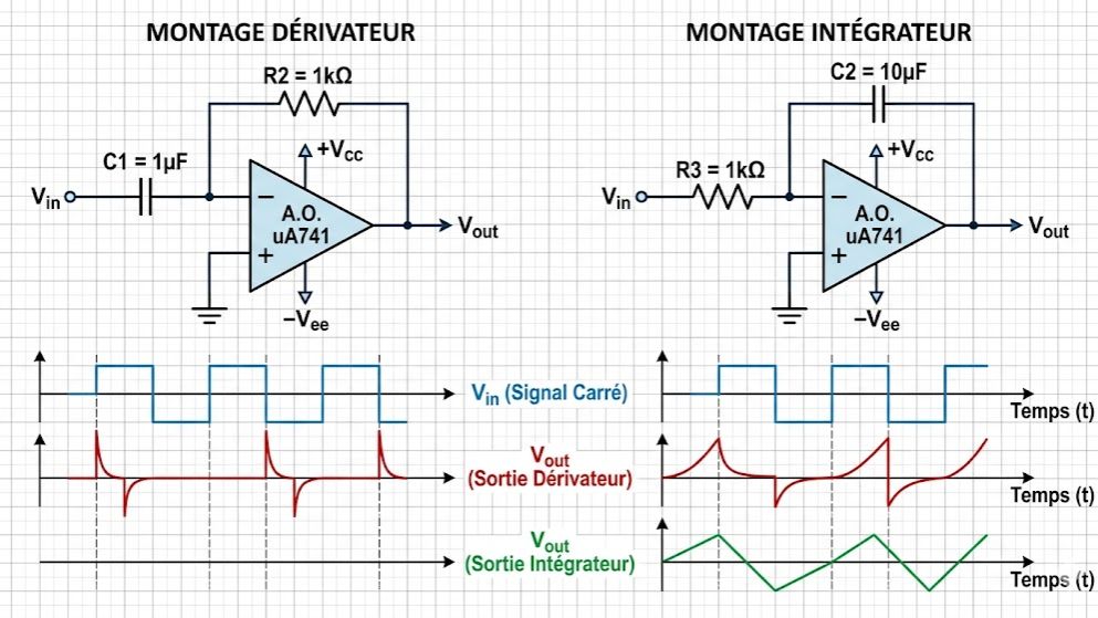 Montages Dérivateur et Intégrateur à A.O. (Physique-Chimie Terminale C & D - CI)