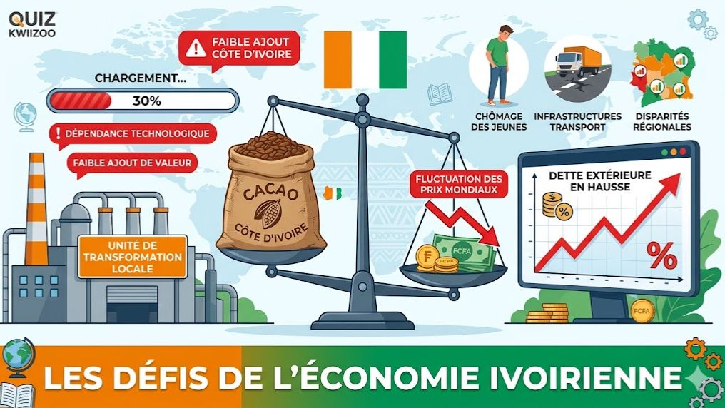 Histoire-Géo (3ème): Côte d'Ivoire - Défis et Obstacles au Développement Économique