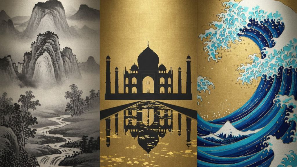 Art Asiatique : Maîtrisez-vous les Traditions, de l'Ukiyo-e au Taj Mahal ?