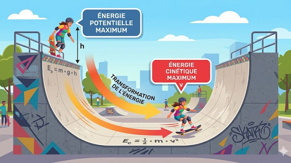 Physique-Chimie (3ème): L'Énergie Mécanique , Cinétique, Potentielle et Conservation